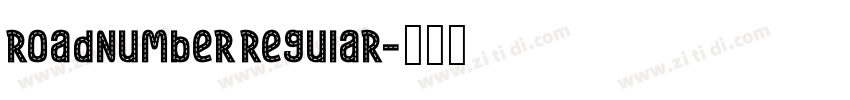 RoadNumber Regular字体转换
